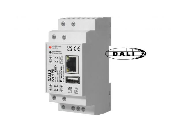 DALI-2 IoT4 Gateway 4x PS 125mA Internet of things 4 DALI utganger 