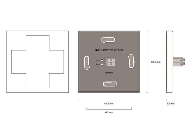 DALI-2 Kryssbryter hvit impuls RAL9016