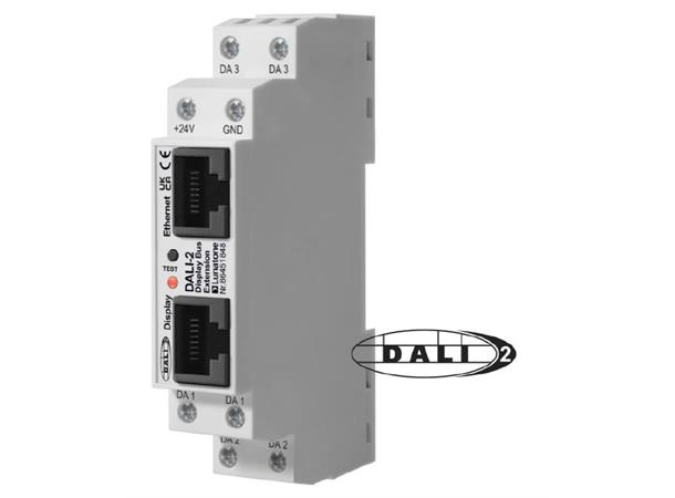 DALI-2 modul for 4 DALI-linjer Til Display 7" plus og nødlysdisplayene