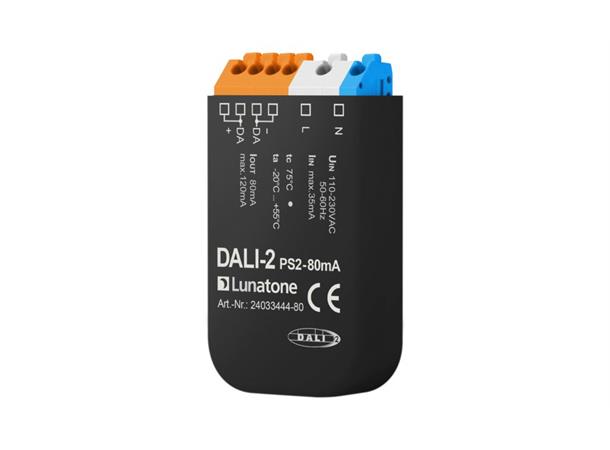 DALI PS2 80mA pille Strømforsyning - DALI-2 Sertifisert