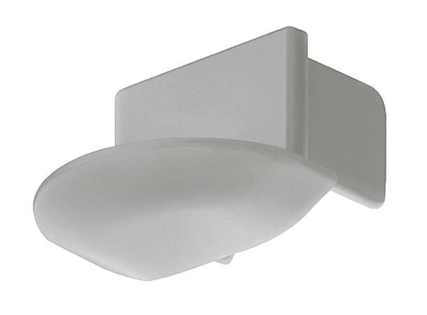 Endeplate buet for Loox T profil 2stk Grå plast 