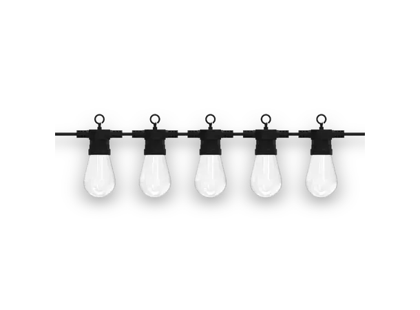 LED lyslenke 10m klart glass FLM IP44 1800K 18W ST45 