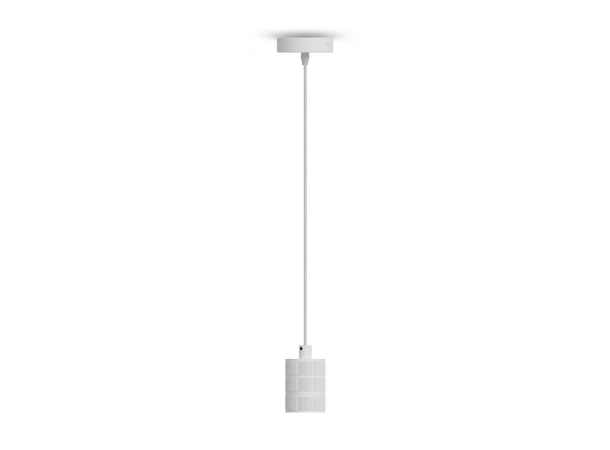 Pendeloppheng hvit E27 1x1,5m kabel Standard pærer 