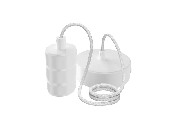 Pendeloppheng hvit E27 1x1,5m kabel Standard pærer 