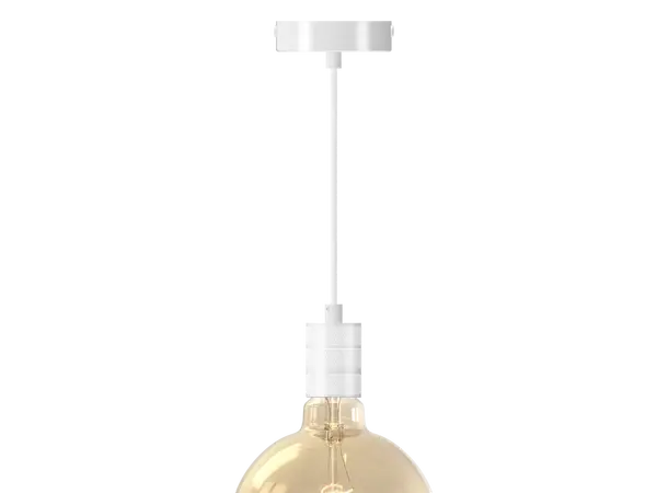 Pendeloppheng hvit E27 1x1,5m kabel Standard pærer 