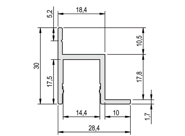 Soffitto Aluprofil 2m 3029