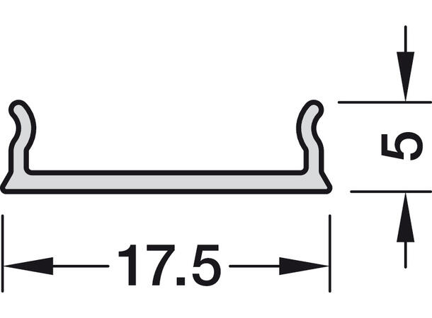 Avdekning profil 5113 5115 5116 190cm Diffuser