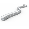 Bøyelig Serrate Alu Profil F22 1m LED Neon Clear Lighting