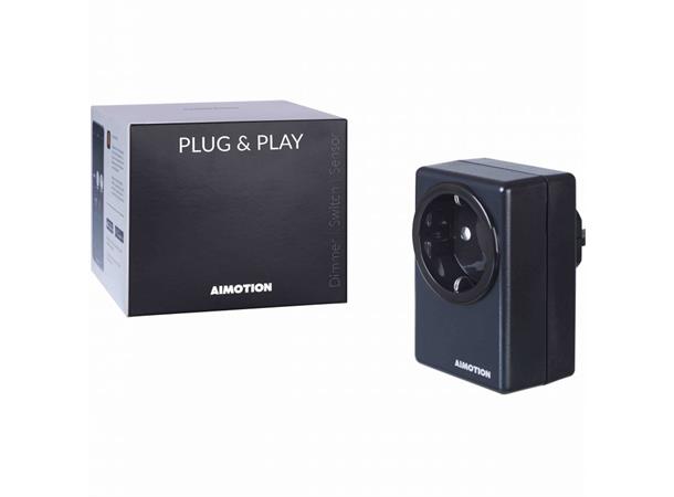 Casambi Plug & play dimmer 150W sort Stikkontakt