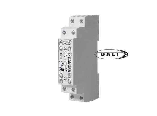 DALI-2 PD 4x10VA fasedim DIN skinne Bakkant/forkantdimming