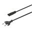 EU plugg sort 2m kabel