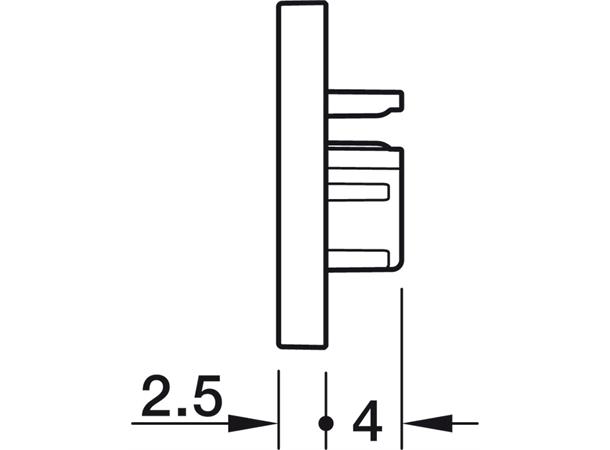 Endestykke 2103 sort 1 stk Loox5