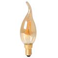 LED Mignon FLM E14 821 3,5W 250lm DIM Gold - krysset filament - flammetupp