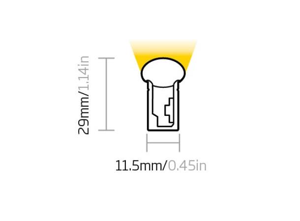LED Neon Sauna F21B 6W 24V 5700K 280lm/m Thermglo