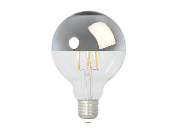 LED TPFS G95 Sølv E27 823 3,5W 250lm DIM Søv toppforspeilet