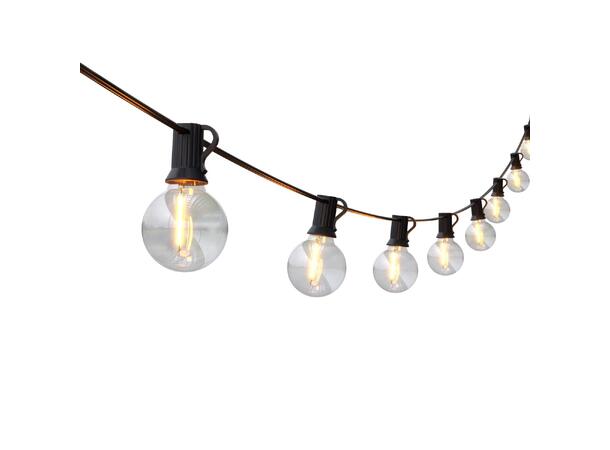 LED lyslenke 30m 50 stk lyskilder IP44 2700K 0,25W E12