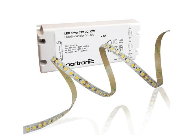 LEDstrip KIT 24V 827 8W 1200lm 3m IP20 2700K - IP20 - 3m - Fasedimbar 