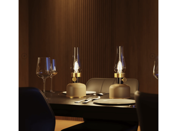 Lavinio sand 1800K 200lm Display 9stk Oppladbar bordlampe USB-C 