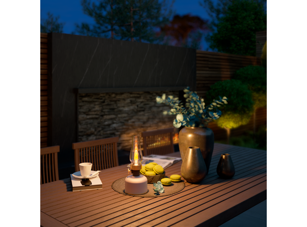 Lavinio sand 1800K 200lm Display 9stk Oppladbar bordlampe USB-C 