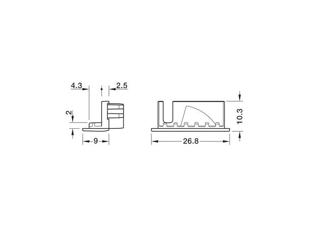 Loox5 endestykke 1107 sort