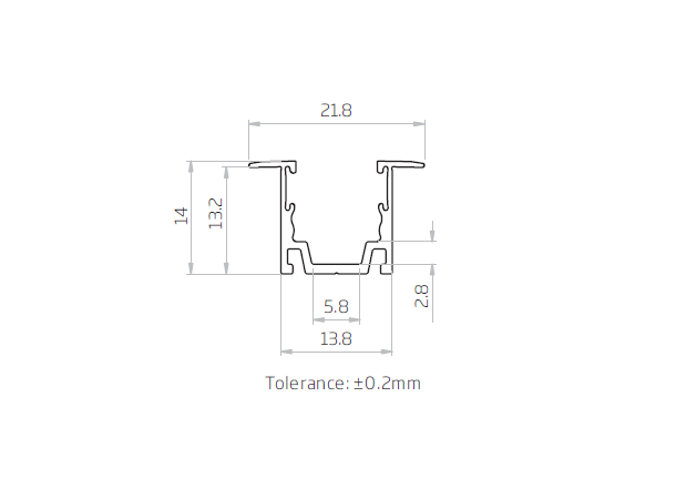 Serrate T- Profil F23 50cm