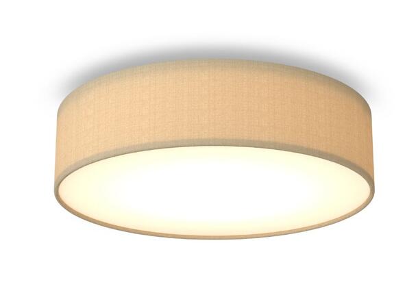 Tekstilplafond Taupe ø40cm E27 sokkel 