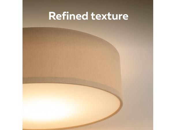 Tekstilplafond Taupe ø40cm E27 sokkel 