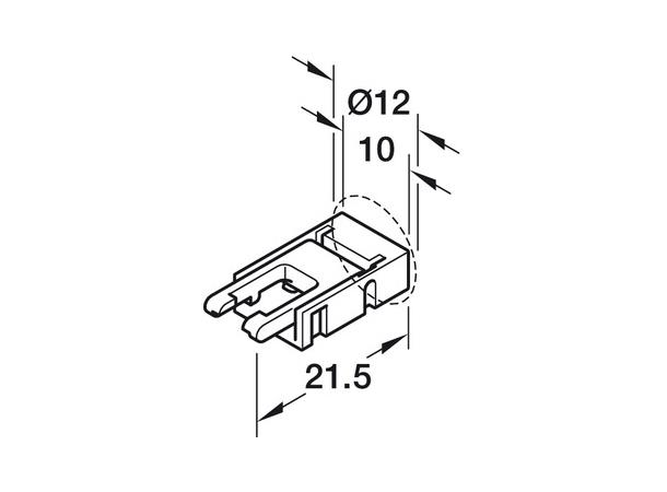 Tilkoblingskabel 10cm til 8mm 24V Maks 5A Loox5