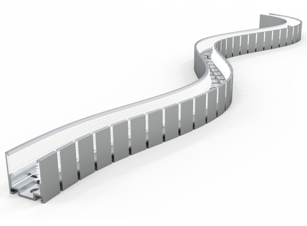 Bøyelig Serrate Profil F2222 1m LED Neon Clear Lighting