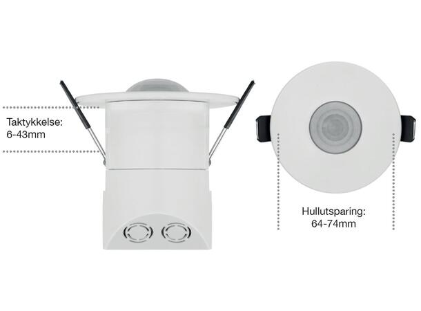 Casambi PIR sensor med 10A rele, DALI PS Detektor V-sense SRD2PB