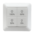 Casambi bryter 4-kanal 100-0% design EnOcean teknologi, batteriløs bryter PH
