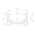 Edge lav CD12 aluprofil 2m 1912 11,4x18,4mm