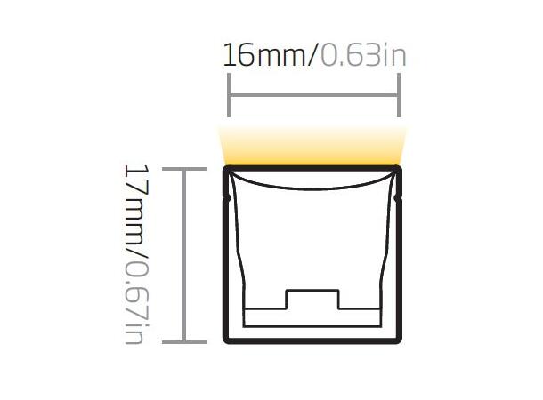 FlexGlo F22B-VB 10W 230VAC 2200K 500lm/m LED Neon Clear Lighting