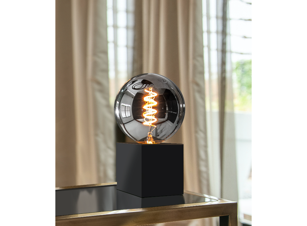 Kube E27 Matt sort 1,8m kabel m/bryter Sort tekstilkabel Maks 1x40W 