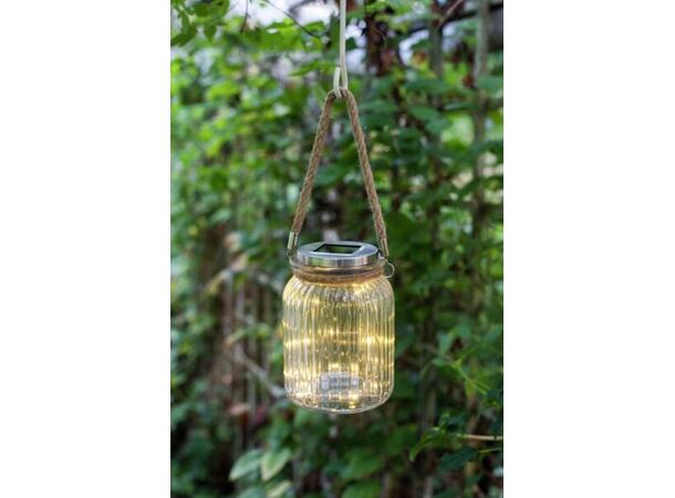 LED Solcelle LUDO Glasskrukke Selges uten garanti pga lagertømming 