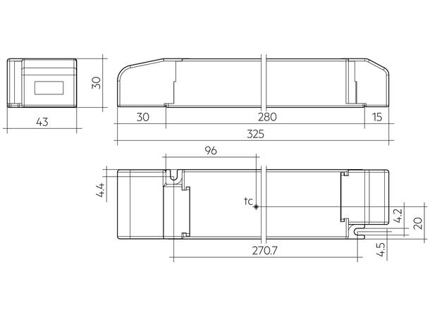 LED driver LCA 48V 20-200W One4all NFC DALI-2 / DSI / Impuls 