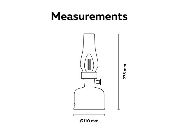 Lavinio brun 1800K 200lm Display 9 stk Oppladbar bordlampe USB-C 