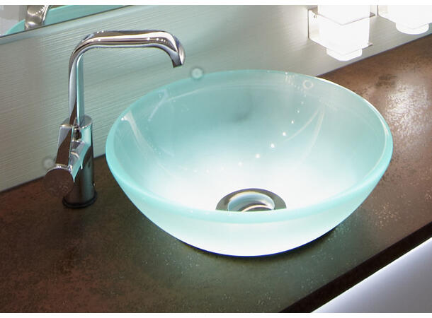 Servant i gass med LED i bunn ø38cm 