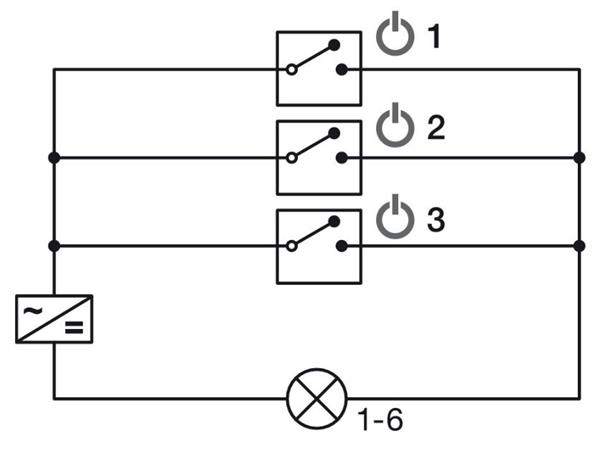 6 kanal forgrener 3 bryterinnganger 24V Loox5