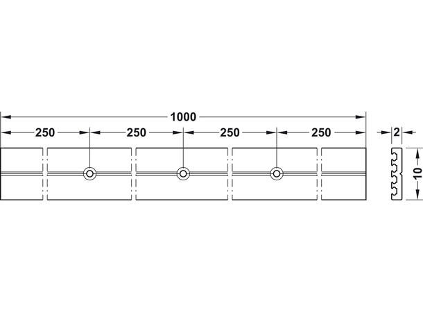 Aluprofil 1m