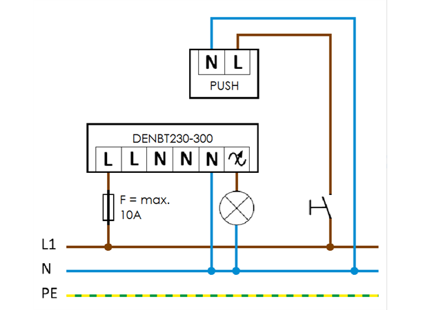 Casambi Fasedimmer 230V 300VA Passer i veggboks