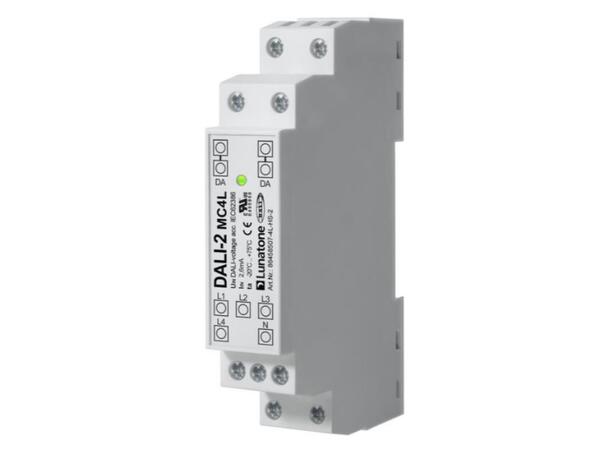 DALI-2 MC4L DIN Skinne 4 x 230V innganger, galv. skille