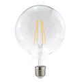 LED Globe125 FLM E27 827 7W 806lmStepDIM Klart glass-4 rette filamente StepDIM