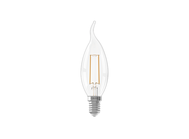 LED Mignon FLM E14 827 3,5W 250lm DIM Klart glass-rette filamenter-flammetupp