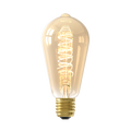 LED ST64  FLM E27 821 5,5W 470lm stepDIM Gold filament vintage spiral
