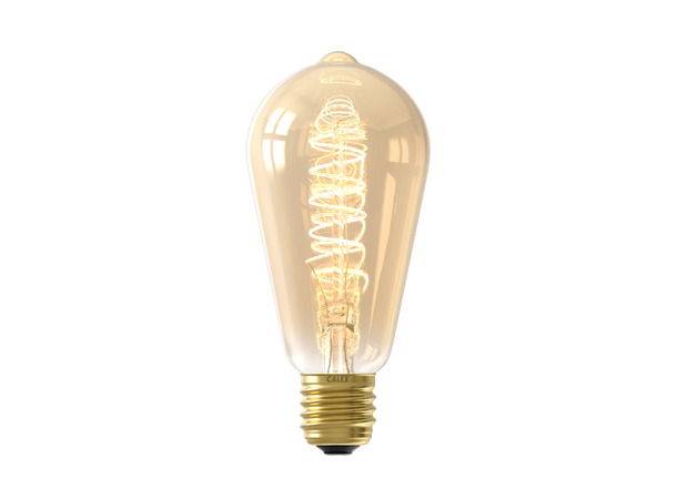 LED ST64  FLM E27 821 5,5W 470lm stepDIM Gold filament vintage spiral