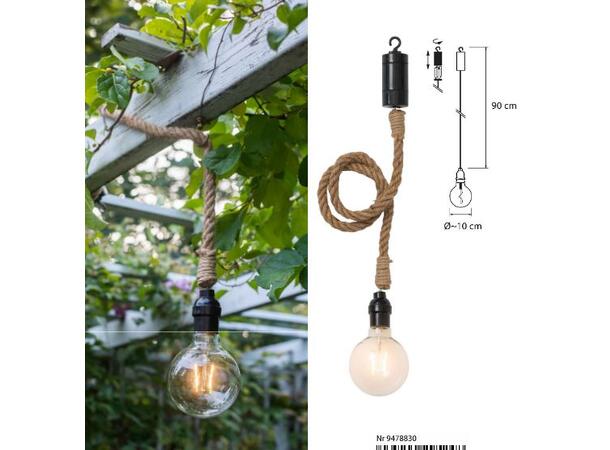 LED globe Liane tau med fjernkontroll IP44 