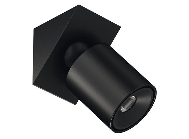 LED spot 3096 24V 1,4W 930 matt sort Hjørnemontering 