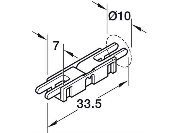 Skjøtestykke for 5mm LEDstriper 3,5A Loox5