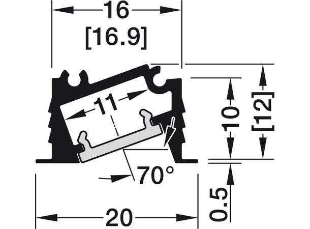 Aluprofil 1106 sort opal 3m 2013 